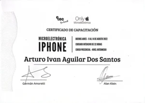 certificado de conocimiento